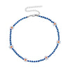 1pc Bohemian Style Flowers Decor Choker Adjustable Cute Bead Necklace Choker For Beach Travel Jewelry Accessories