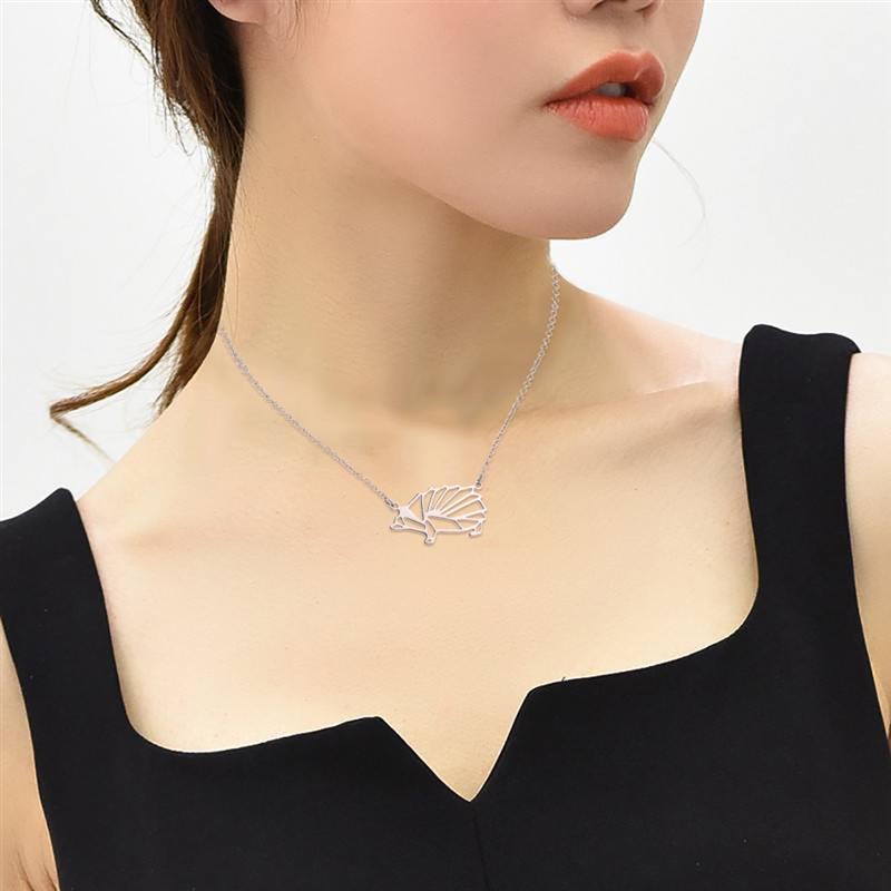 1pc Charm Necklace Cute Hedgehog Decor Creative Pendant Necklace Jewelry Necklace Clothing Accessories