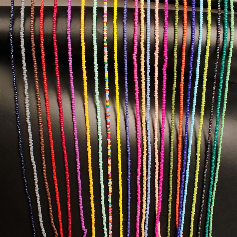 1pc Colorful Sweet Women Choker Necklace Creative Bohemian Beaded Necklace Bead Choker Jewelry Accessories