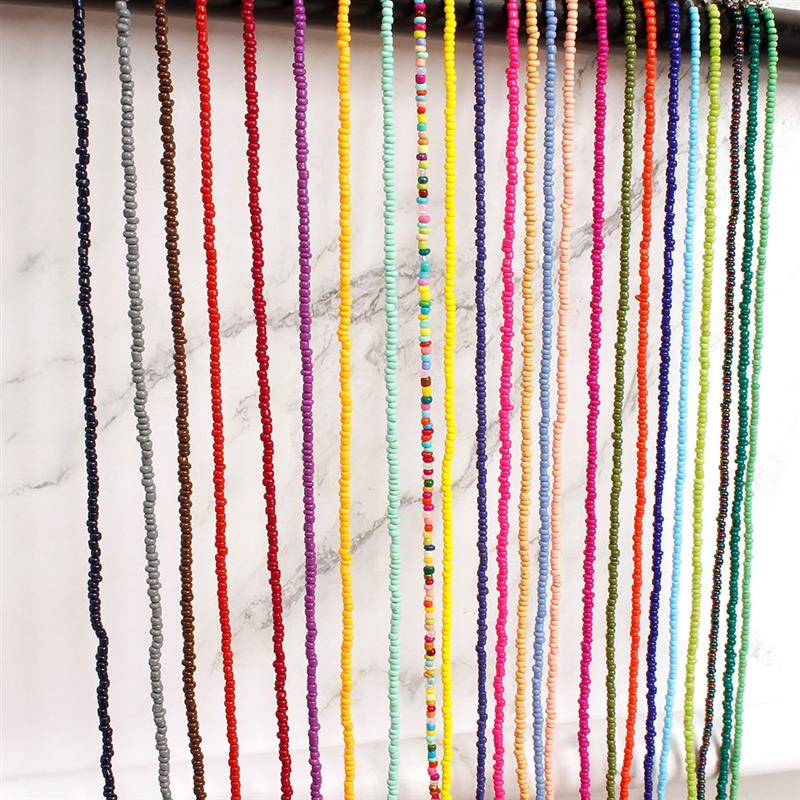 1pc Colorful Sweet Women Choker Necklace Creative Bohemian Beaded Necklace Bead Choker Jewelry Accessories