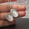 1pc Cute Oval Shell Po Frame Pendant Necklace Stainless Steel Charms Locket Necklaces Women Men  Memorial Jewelry