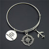 1pc Dropshipping Expandable Wire Bangle Love Travel Bracelet Camera Globe Plane Passport Charms Wholesale Bulk Jewelry