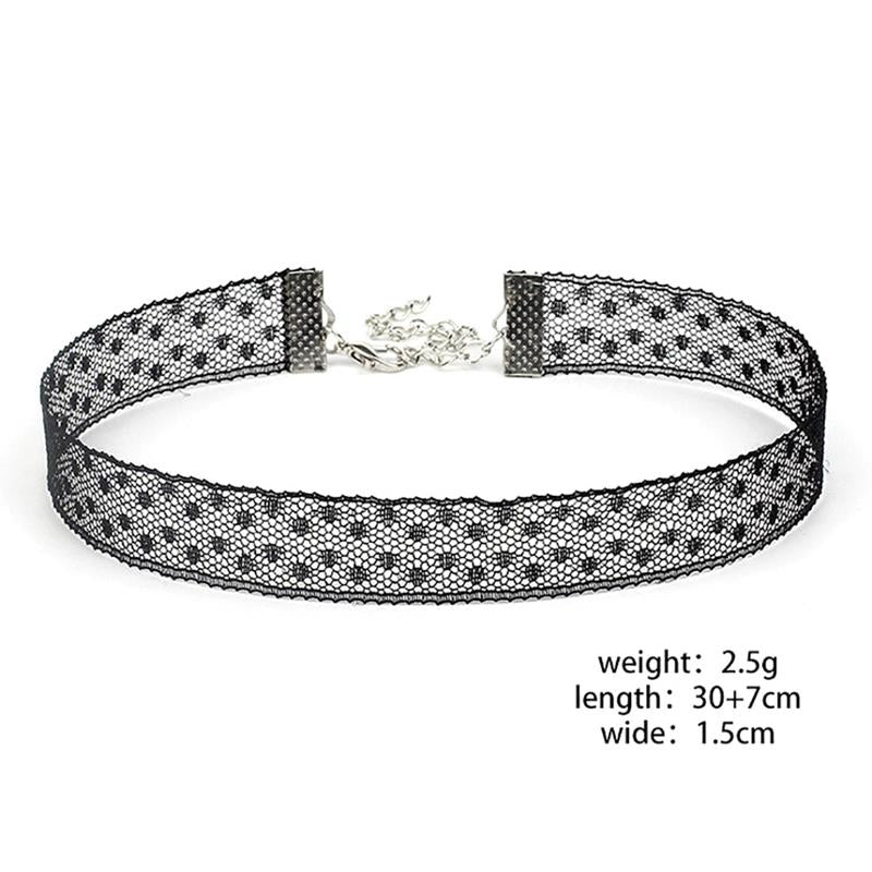 1pc Elegant Women Choker Creative Lace Flower Decor Choker Clavicle Necklace For Women Ladies Girls Jewelry Accessories