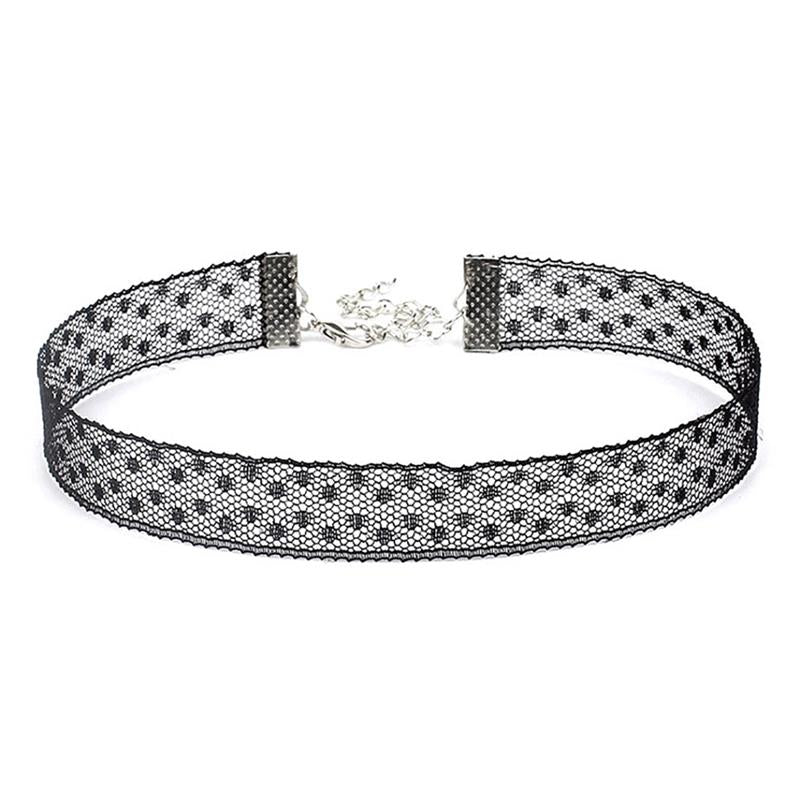 1pc Elegant Women Choker Creative Lace Flower Decor Choker Clavicle Necklace For Women Ladies Girls Jewelry Accessories