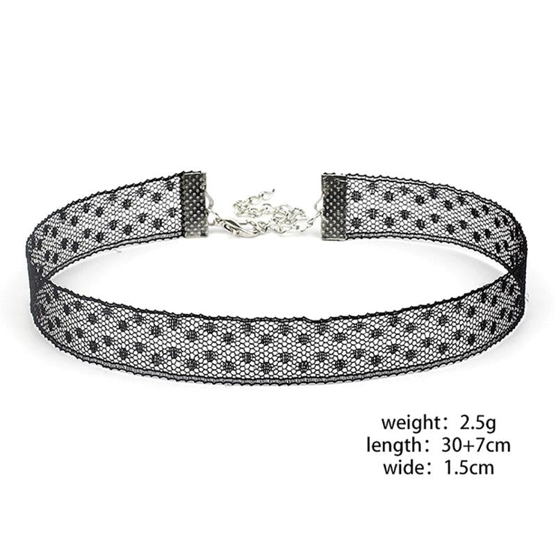 1pc Elegant Women Choker Creative Lace Flower Decor Choker Clavicle Necklace For Women Ladies Girls Jewelry Accessories