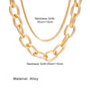 1pc Exaggerated Multi Layered Necklace For Women Thick Chain Necklace Personality Hip-hop Neck Chain Short Collar Necklace