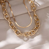 1pc Exaggerated Multi Layered Necklace For Women Thick Chain Necklace Personality Hip-hop Neck Chain Short Collar Necklace