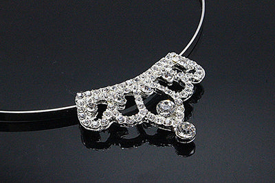 1pc Fashion Crown Headband Princess Rhinestone Hair Band Hoop Brides Jewelry Crystal Rubber Kids Accessories