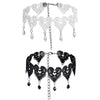 1pc Sexy Choker Necklace Lace Pendant Decor Sexy Clavicle Necklace Charm Clothing Accessories Halloween Party Dress Up
