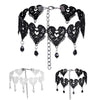 1pc Sexy Choker Necklace Lace Pendant Decor Sexy Clavicle Necklace Charm Clothing Accessories Halloween Party Dress Up