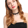1pc Sexy Choker Necklace Lace Pendant Decor Sexy Clavicle Necklace Charm Clothing Accessories Halloween Party Dress Up