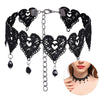 1pc Sexy Choker Necklace Lace Pendant Decor Sexy Clavicle Necklace Charm Clothing Accessories Halloween Party Dress Up