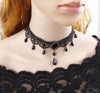 1pc Sexy Women's Gothic Choker Necklace Retro Gothic Crystal Decor Lace Necklace Clothing Accessories For Party Dress Up
