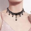 1pc Sexy Women's Gothic Choker Necklace Retro Gothic Crystal Decor Lace Necklace Clothing Accessories For Party Dress Up