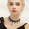 1pc Sexy Women's Gothic Choker Necklace Retro Gothic Crystal Decor Lace Necklace Clothing Accessories For Party Dress Up