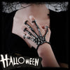 1pc Hand Skull Skeleton Bracelet Punk Titanium Steel Hand Bone Versatile Bangle Unisex Ajustable Chain Bracelets Hallowen Party