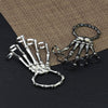 1pc Hand Skull Skeleton Bracelet Punk Titanium Steel Hand Bone Versatile Bangle Unisex Ajustable Chain Bracelets Hallowen Party