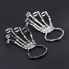 1pc Hand Skull Skeleton Bracelet Punk Titanium Steel Hand Bone Versatile Bangle Unisex Ajustable Chain Bracelets Hallowen Party