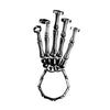 1pc Hand Skull Skeleton Bracelet Punk Titanium Steel Hand Bone Versatile Bangle Unisex Ajustable Chain Bracelets Hallowen Party