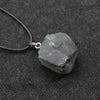1pc Healing Nugget Mineral Stone Pendulum Natural Agates Amethysts Labradorite Fluorite Quartz Pendant Necklace Choker Women Men