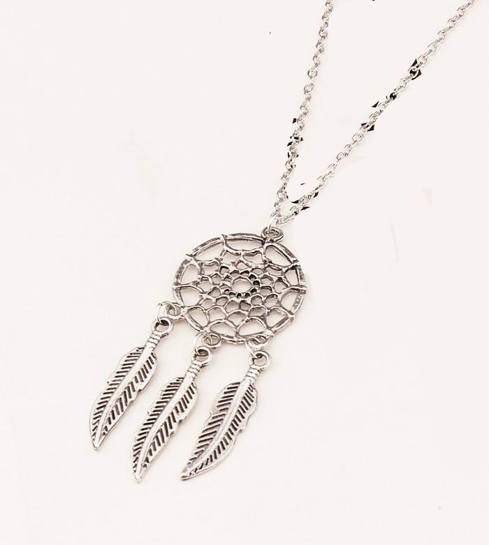 1pc Hot Sale Unique Design Retro Dream Catcher Pendant Faddish Chain Necklace Diverse Styles Fine Jewelry