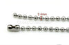 1pc Military Mens Necklace Ball Bead Chain Link Black For Dog Tag&Pendant