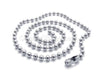 1pc Military Mens Necklace Ball Bead Chain Link Black For Dog Tag&Pendant