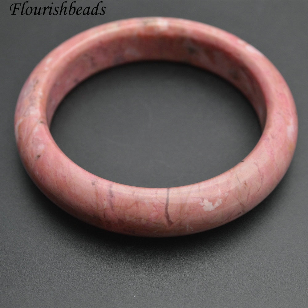 1pc Natural Pink Rhodochrosite Stone Bangle Bracelet Fashion Woman Jewelry Birthd Gift
