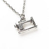 1pc Sewing Machine Necklace With Scissor Short Long Choker Charms Silver Color Seamstress Jewelry Mother&#39;s Day Gift