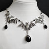 1pc Halloween Vampire Bat Necklace with Bloody Red Crystals  Ladies Gothic Punk Vampire Necklace Jewelry