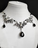 1pc Halloween Vampire Bat Necklace with Bloody Red Crystals  Ladies Gothic Punk Vampire Necklace Jewelry