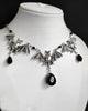 1pc Halloween Vampire Bat Necklace with Bloody Red Crystals  Ladies Gothic Punk Vampire Necklace Jewelry