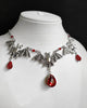 1pc Halloween Vampire Bat Necklace with Bloody Red Crystals  Ladies Gothic Punk Vampire Necklace Jewelry