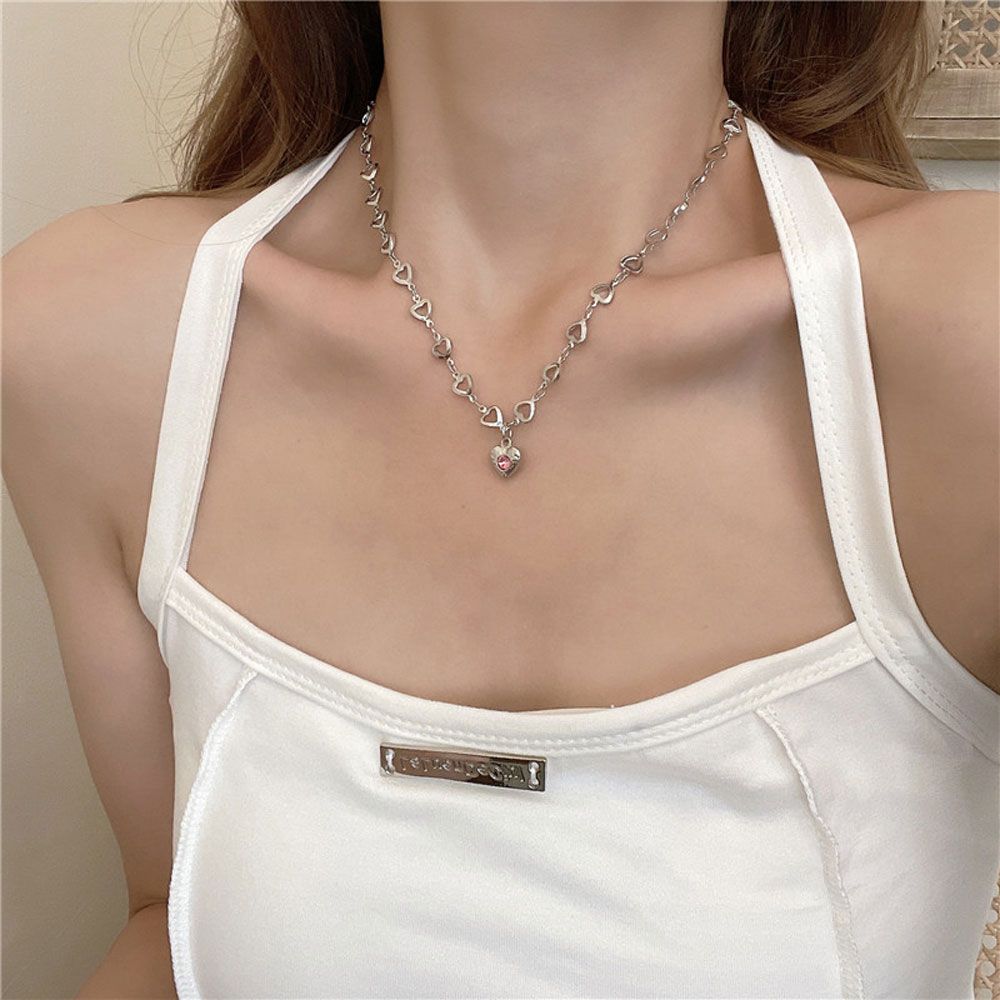 1pc Love Heart Necklaces Vintage Punk Jewelry Short Necklaces Women Girls Gifts 2022 New