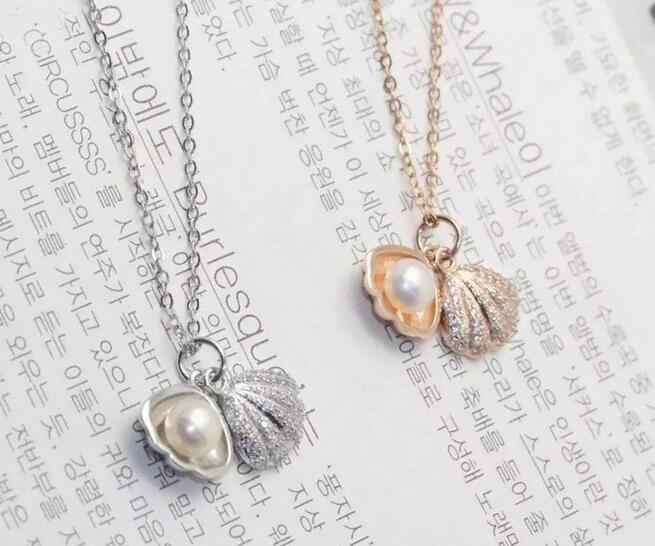 1pc Real. Solid 925 Sterling Silver Shell Pendant Necklace GTLX1016