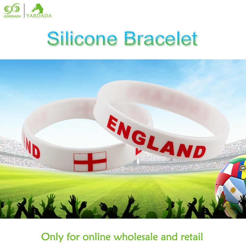 1pc Russia soccer game power balance wristband blue silicone gym band personalised bracelets & bangles