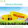 1pc Russia soccer game power balance wristband blue silicone gym band personalised bracelets & bangles