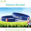 1pc Russia soccer game power balance wristband blue silicone gym band personalised bracelets & bangles