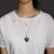1pc Silver Plated Mexican Style Catholic Sacred Heart & Cross Charm Rosary Necklace DIY Handmade Jewelry Crafts Gift For Woman