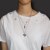 1pc Silver Plated Mexican Style Catholic Sacred Heart & Cross Charm Rosary Necklace DIY Handmade Jewelry Crafts Gift For Woman