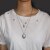 1pc Silver Plated Mexican Style Catholic Sacred Heart & Cross Charm Rosary Necklace DIY Handmade Jewelry Crafts Gift For Woman