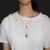 1pc Silver Plated Mexican Style Catholic Sacred Heart & Cross Charm Rosary Necklace DIY Handmade Jewelry Crafts Gift For Woman