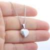 1pc Tiny Heart Photo Frame Pendant Necklace Love Heart Charms Floating Locket Necklaces Women Men Memorial Jewelry