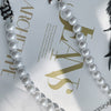 1pc Unisex misbhv Imitation pearls Titanium steel letter hiphop necklace necklaces for women