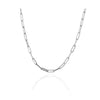 1pc/lot 40-50cm Stainless Steel Flattened Paperclip Craft Chain With Lobster Clasp Necklace For Women Men DIY Jewelry Making