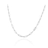 1pc/lot 40-50cm Stainless Steel Flattened Paperclip Craft Chain With Lobster Clasp Necklace For Women Men DIY Jewelry Making