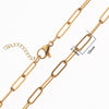 1pc/lot 40-50cm Stainless Steel Flattened Paperclip Craft Chain With Lobster Clasp Necklace For Women Men DIY Jewelry Making