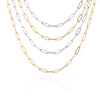1pc/lot 40-50cm Stainless Steel Flattened Paperclip Craft Chain With Lobster Clasp Necklace For Women Men DIY Jewelry Making