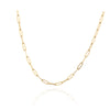 1pc/lot 40-50cm Stainless Steel Flattened Paperclip Craft Chain With Lobster Clasp Necklace For Women Men DIY Jewelry Making