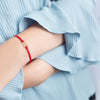 1pc retro 100% Real. 925 Sterling Silver Double rows Red Black Cord eternal Love/infinity Knot Chain Bracelet besties GTLS463